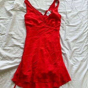 PRINCESS POLLY NELLIE MINI DRESS POPPY RED